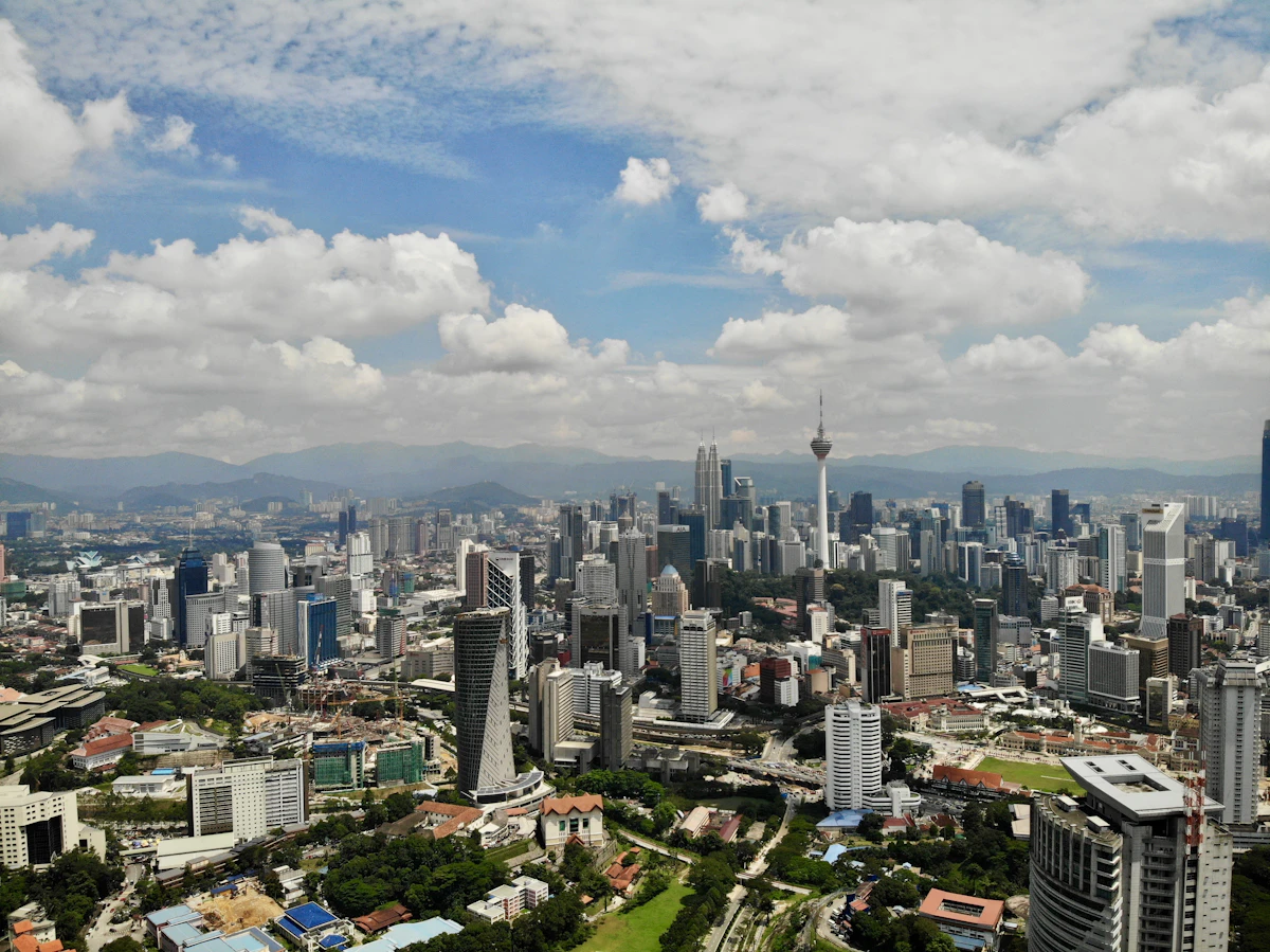 Aerial view of the Kuala Lumpur skyline