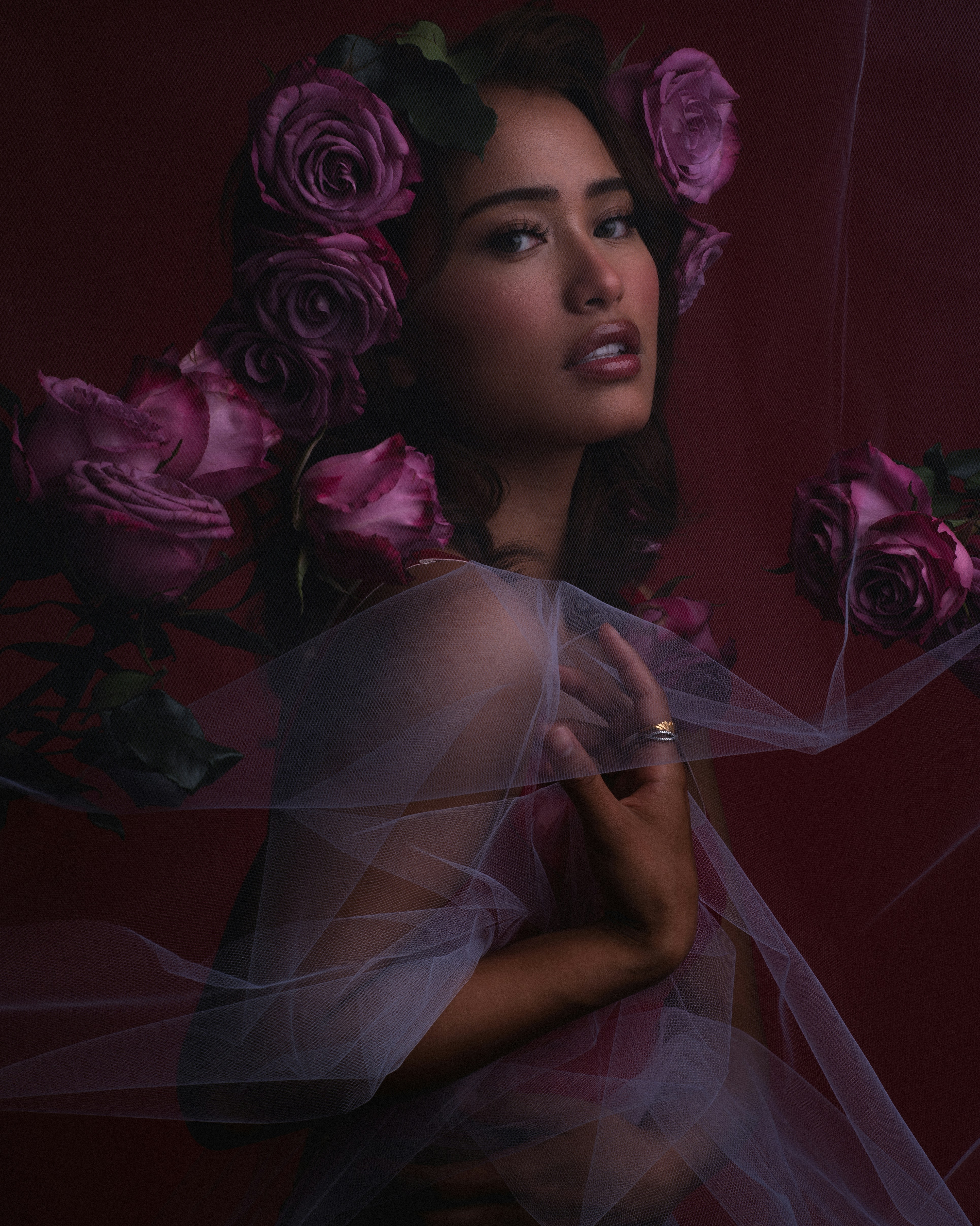 woman wearing white chiffon top standing