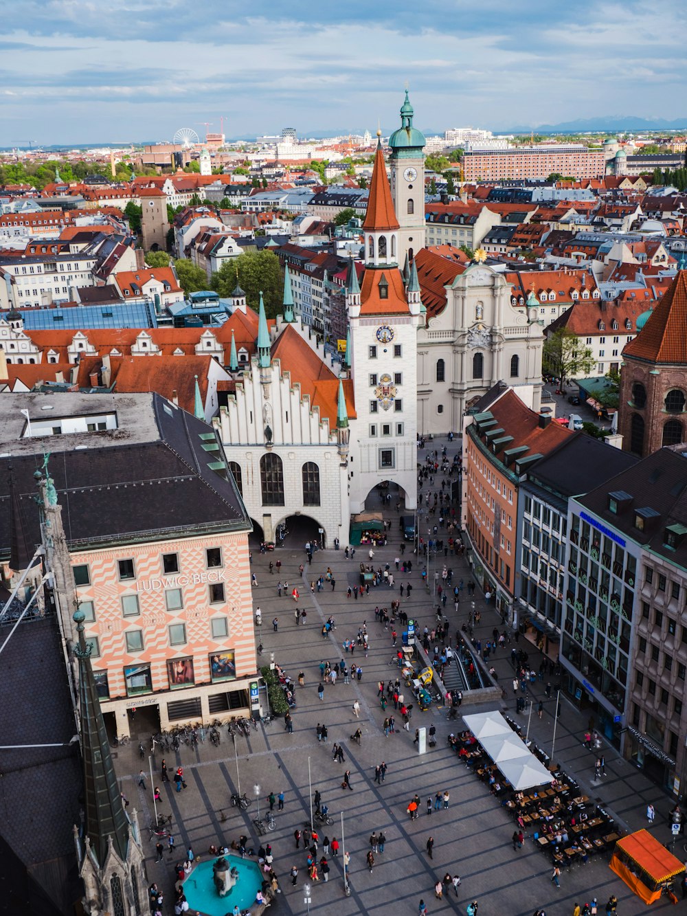 high-angle photography of city buildings