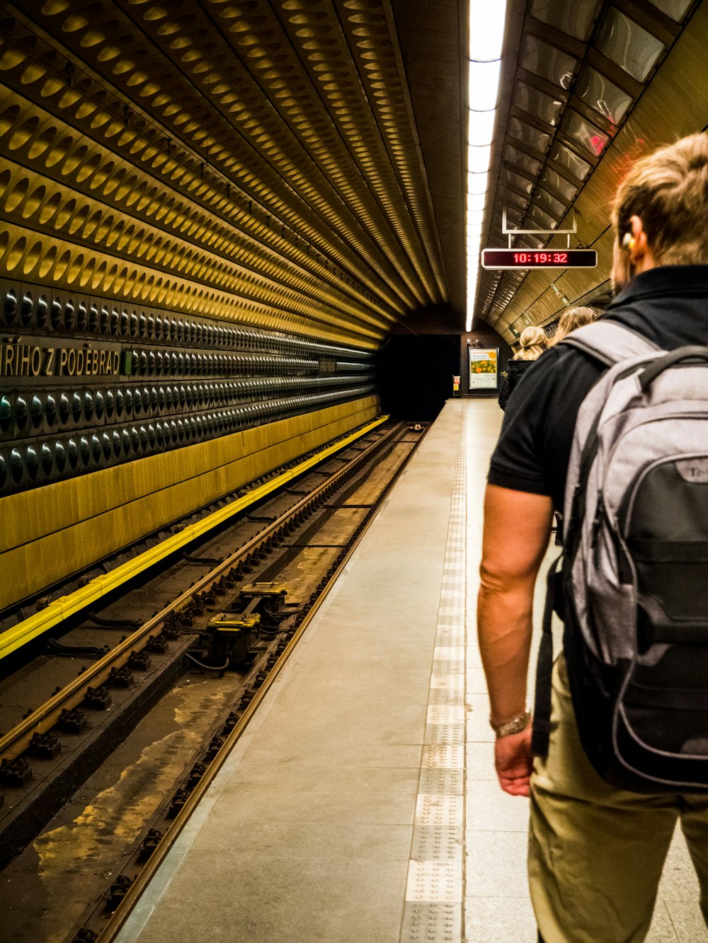 person in subway