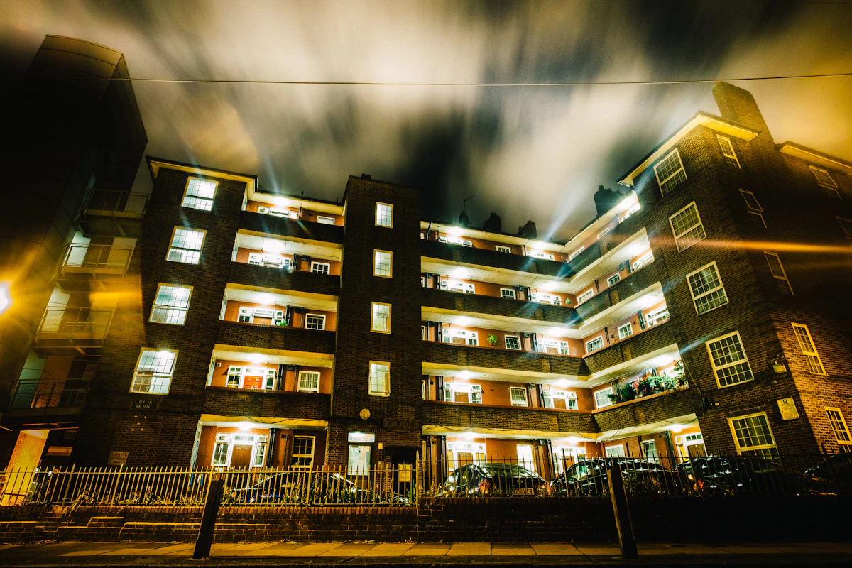 Black building