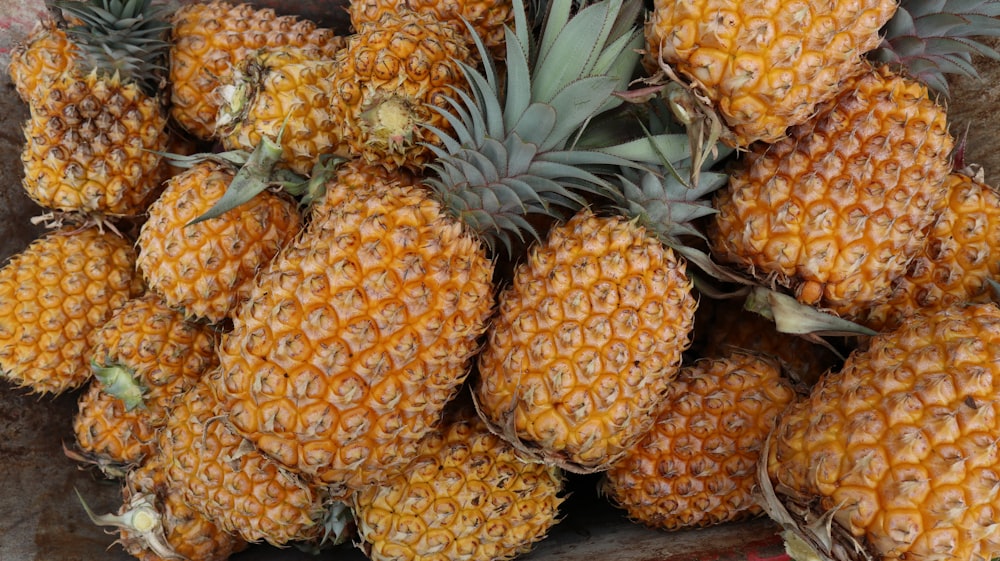 ripe pineapple fruits