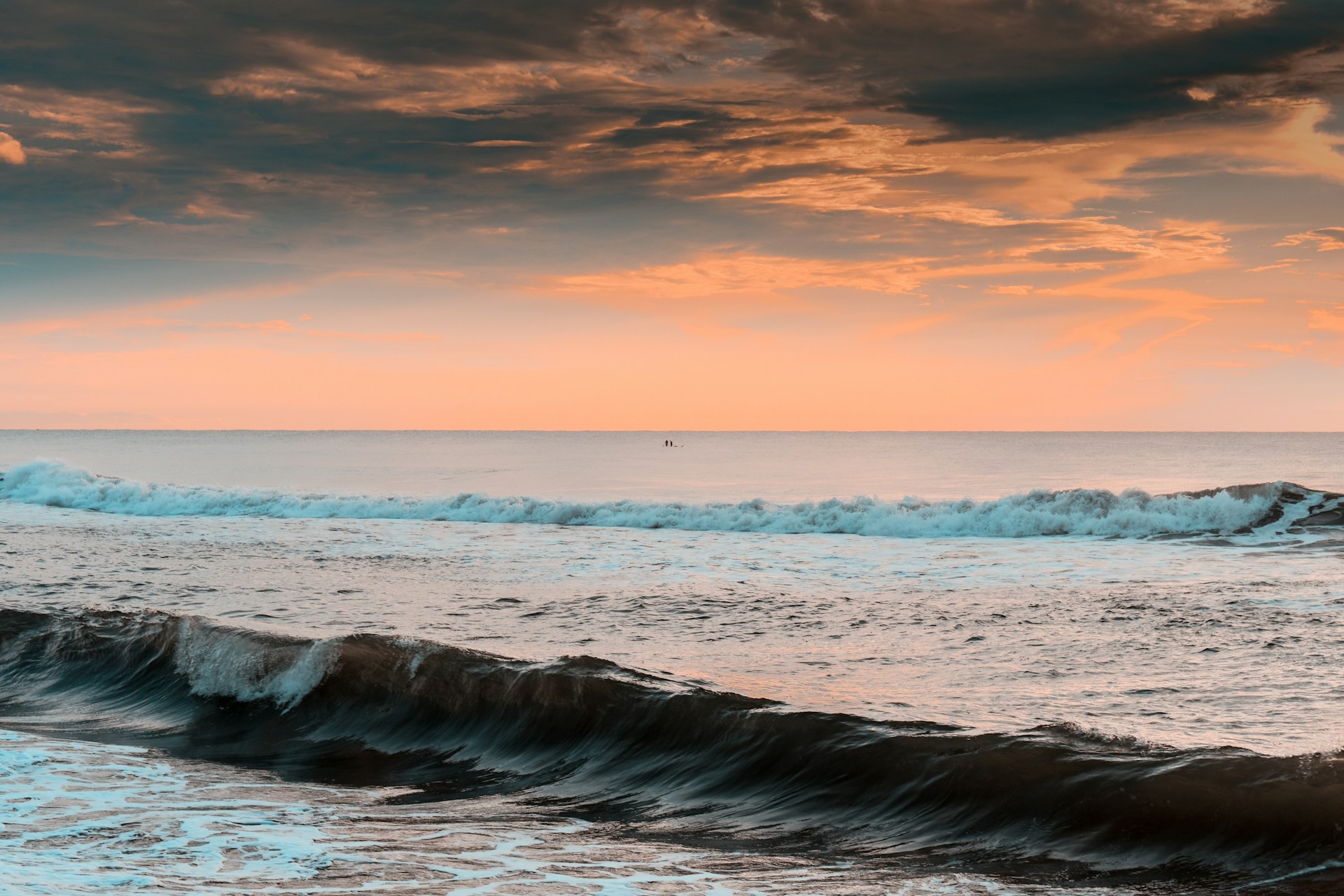 sea waves crashing on shore