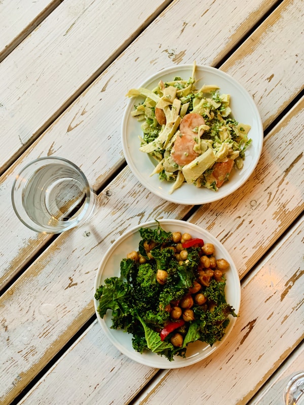 Vegetable salad on plate