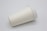 A plain, white disposable paper cup with a lid is positioned on its side against a neutral background. The cup appears to be clean and unused, suggesting it is for takeaway beverages.