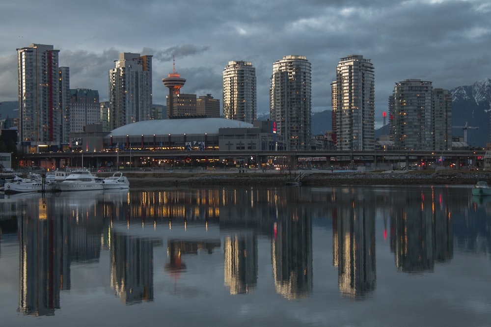 a view of a city with a lot of tall buildings