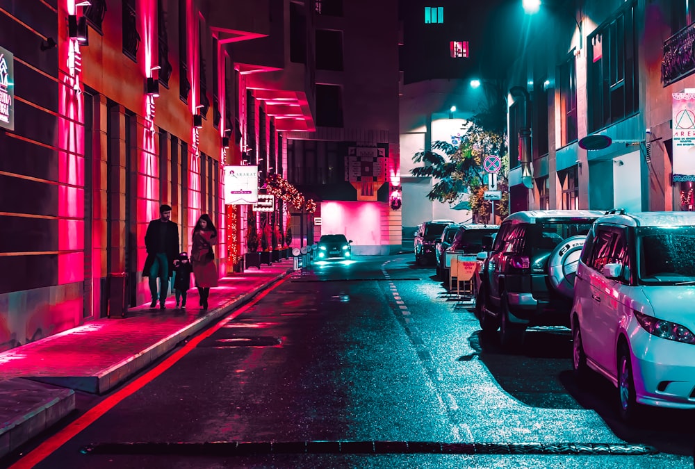 parked vehicles beside road