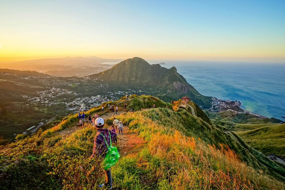 overlooking mountain