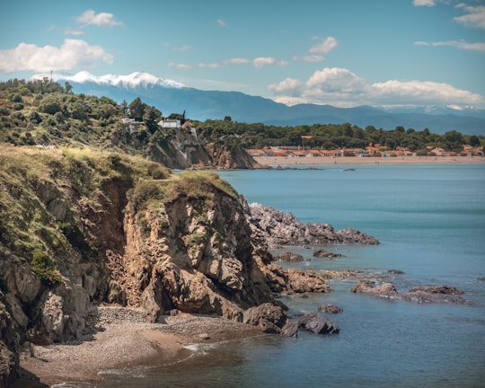 rocks on sea in Argelès-sur-Mer France