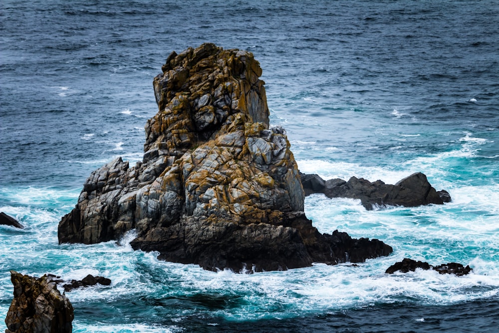 rock formation in sea