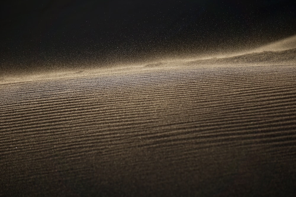 sand blowing in the wind on a beach