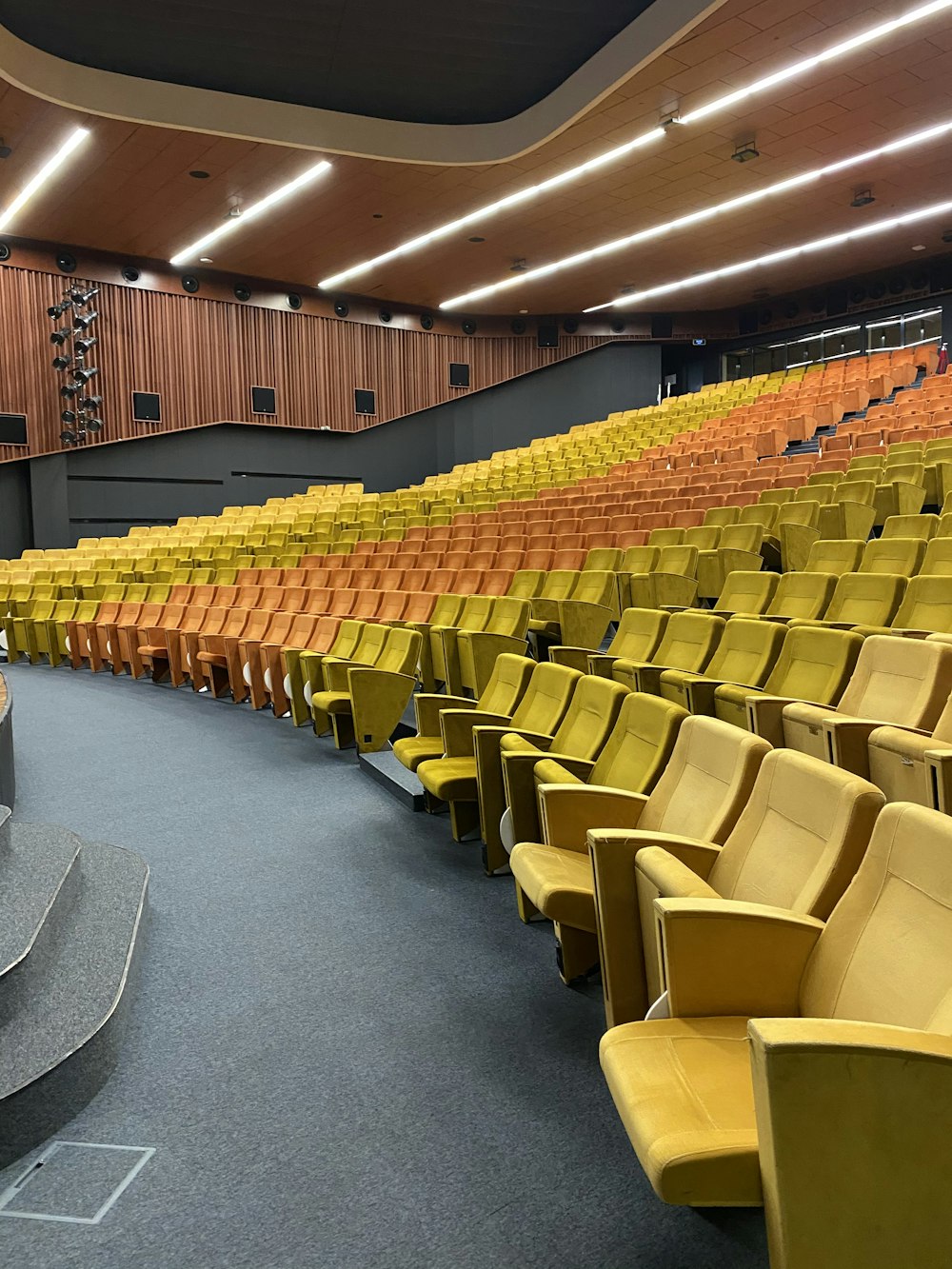 yellow theater seats