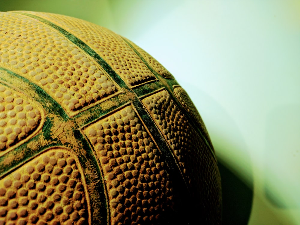 macro photography of orange basketball