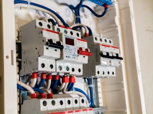 white circuit breakers