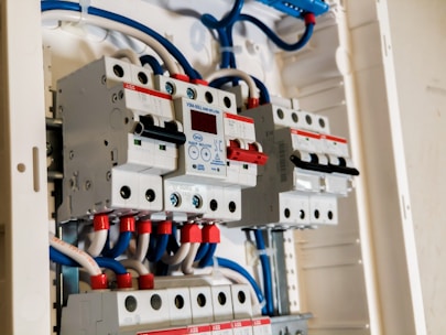 white circuit breakers