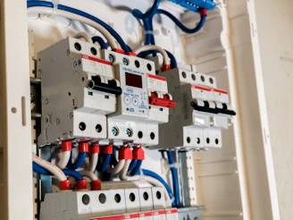 white circuit breakers