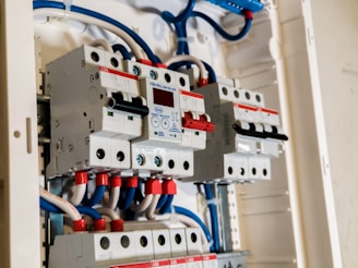 white circuit breakers