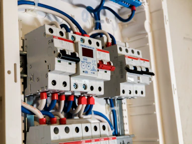 white circuit breakers