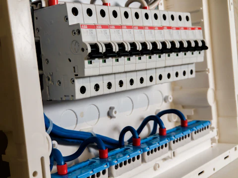 Fully wired electrical panel tested and ready for handover