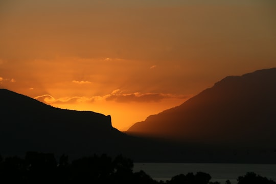 silhouette photography of mountain in Sicily Italy