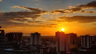 golden hour above buildings