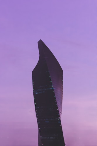 black twisted high-rise building