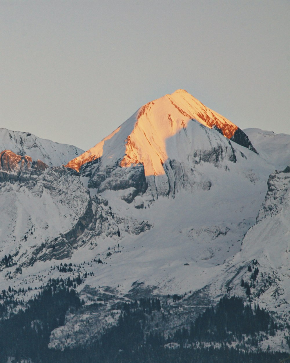 snow covered mountains