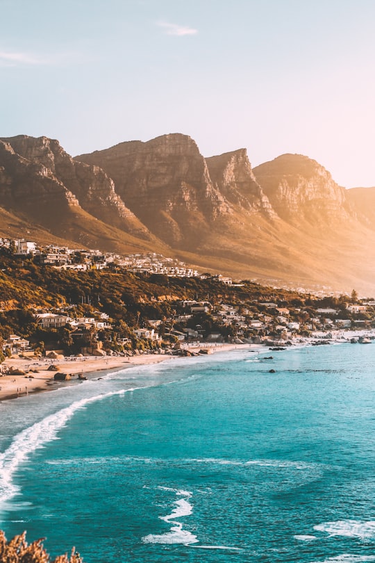 people on beach shore in Camps Bay South Africa