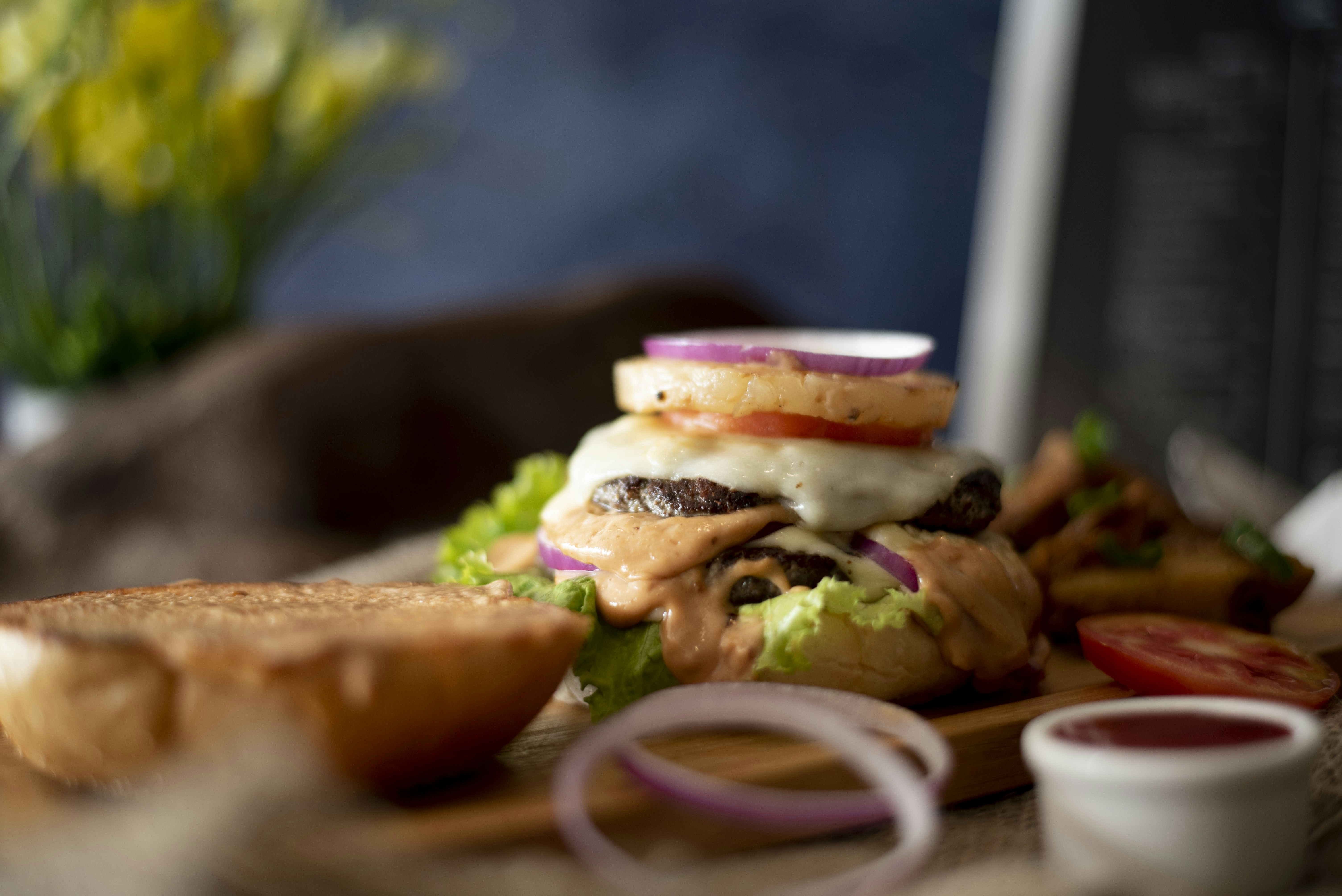 hamburger, Double Patty Beef Burger 