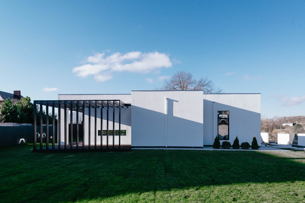 white concrete house