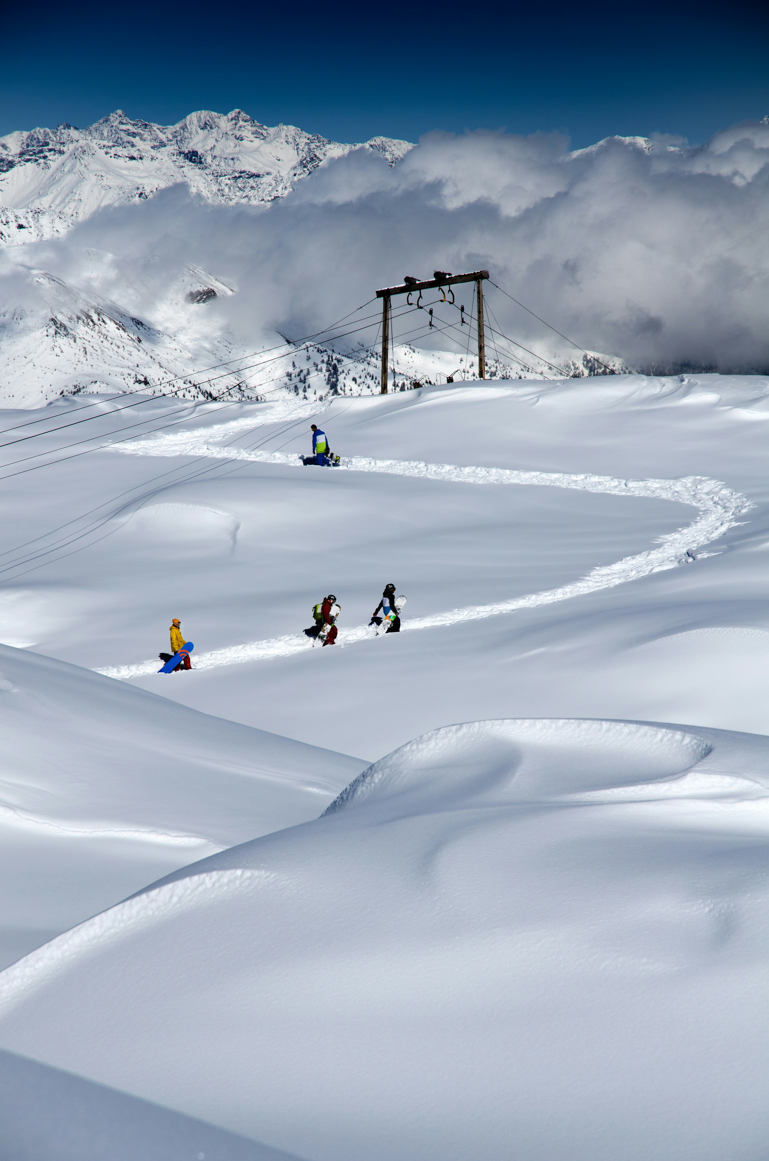 snowy field photograph