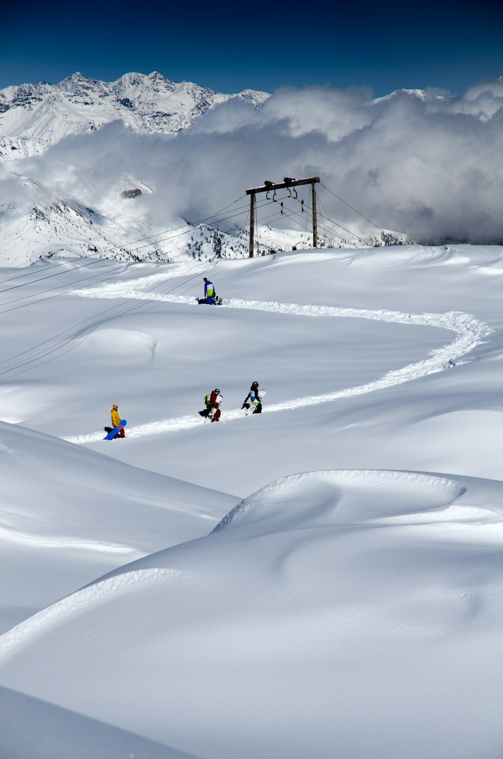 snowy field photograph