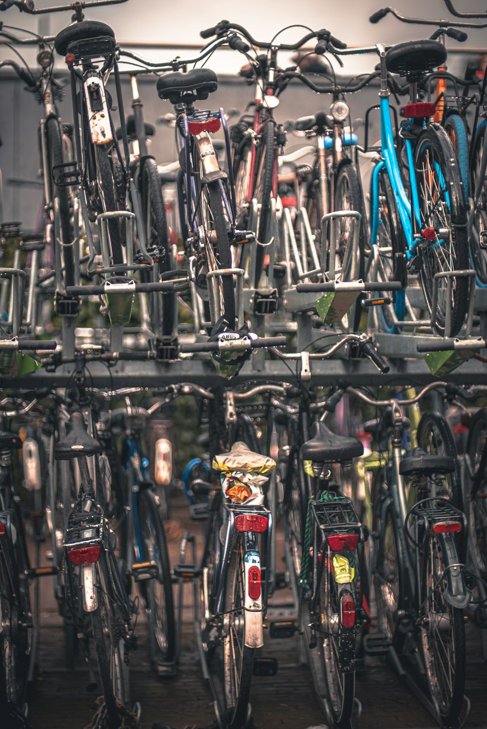 geparkter Fahrradparkplatz