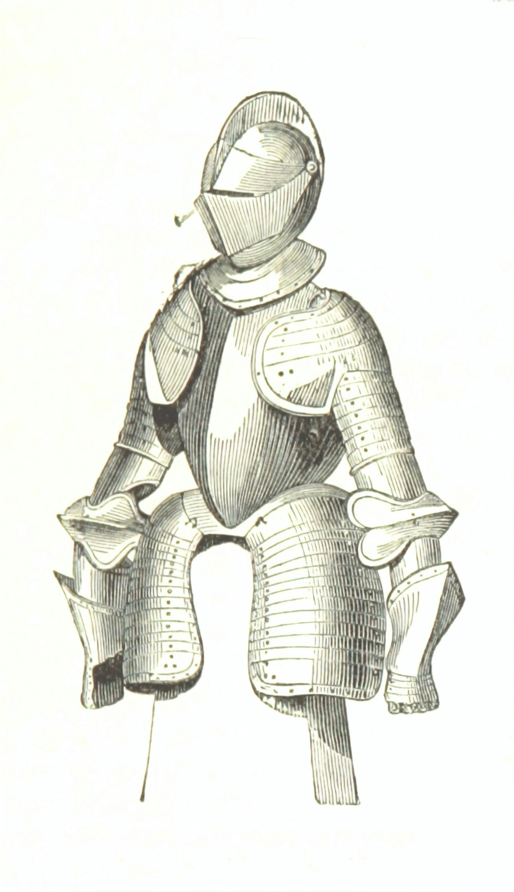 gray medieval armor sketch