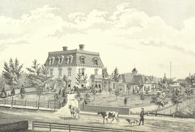 Illustration of a landlord receiving a steady rent payment with a secure home in the background.