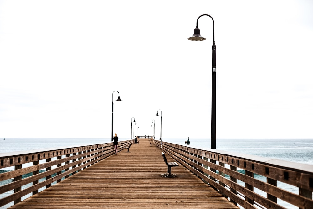 brown wooden dock