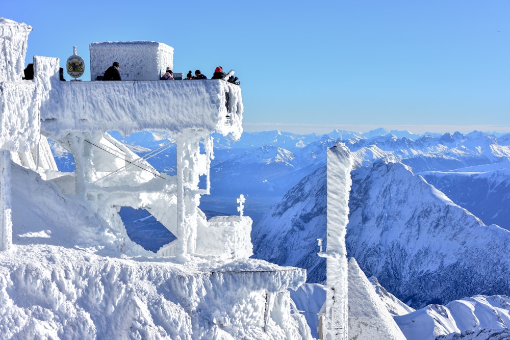 people on Zugspitze in Germany during daytime