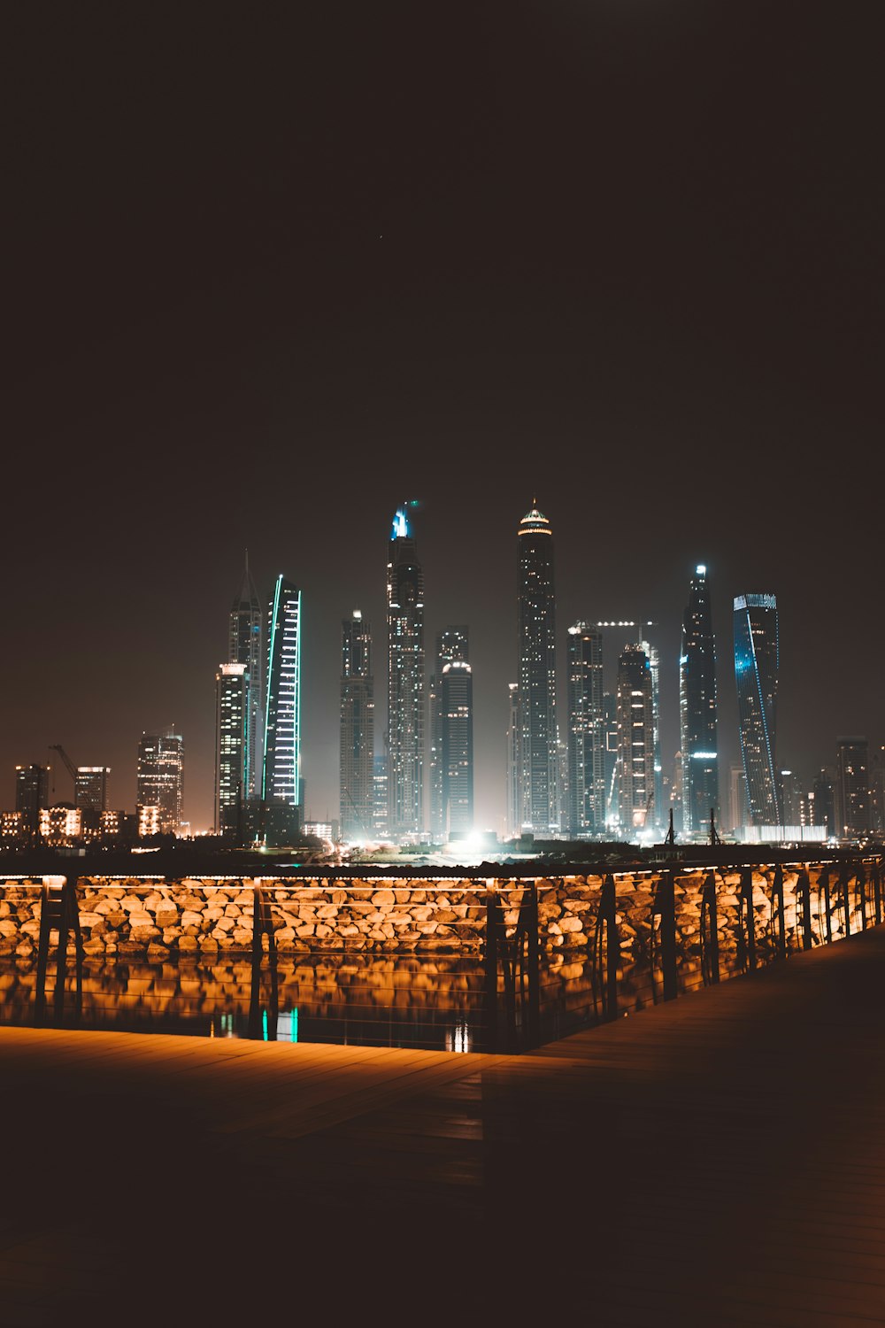 city during nighttime photograph