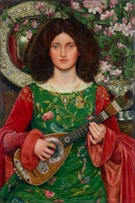 woman playing guitar painting
