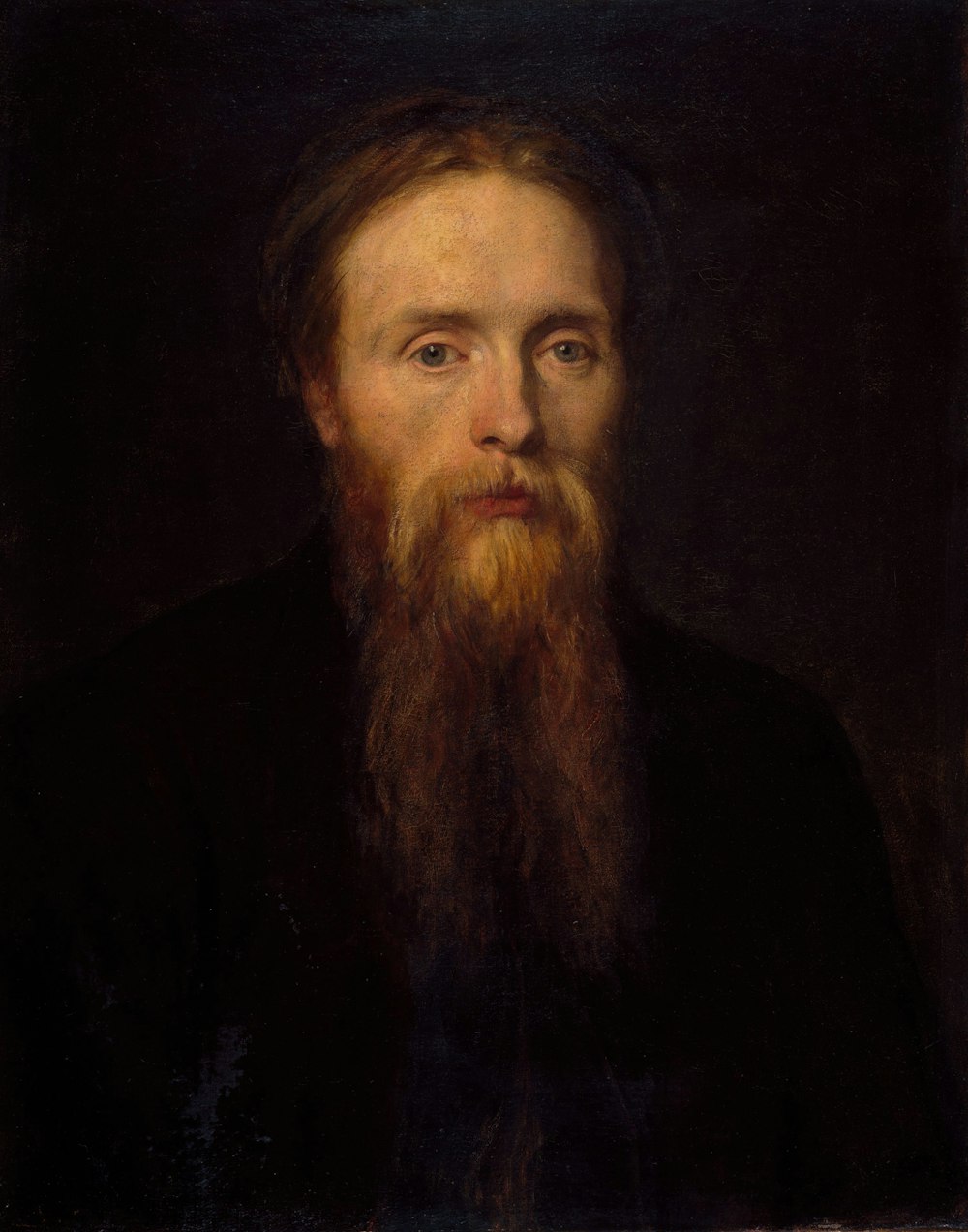 retrato do homem de barba comprida