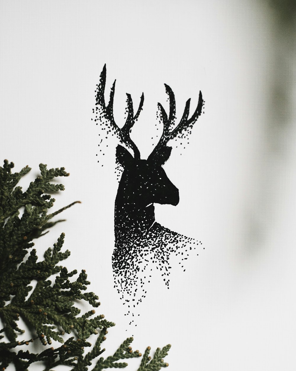 black deer graphic art