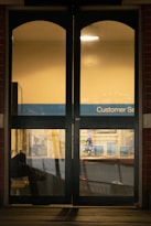 black framed and clear glass storm door