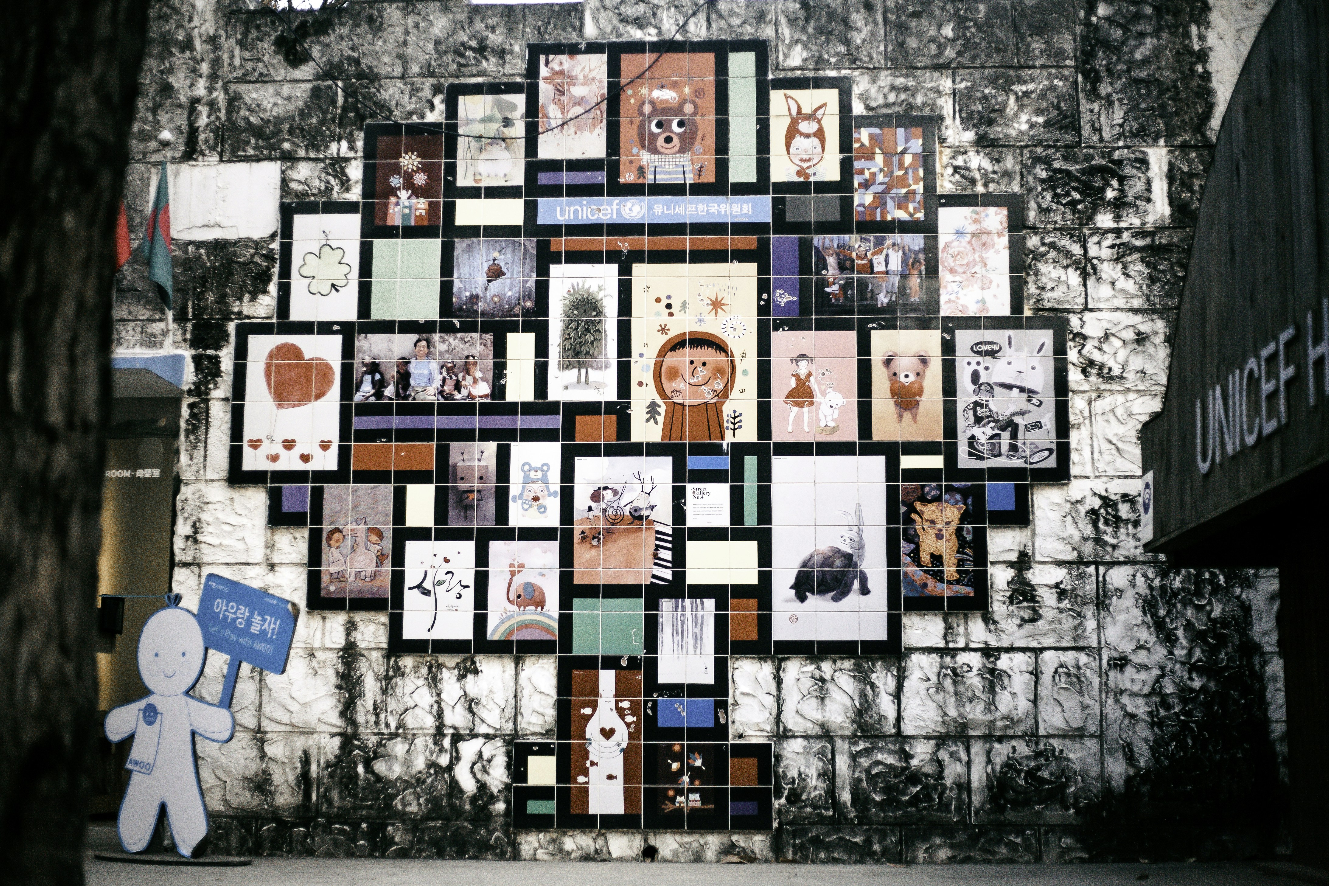 assorted-color graffiti