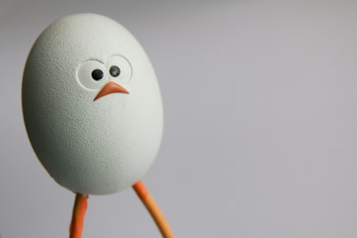 white egg character illustration funny google meet background