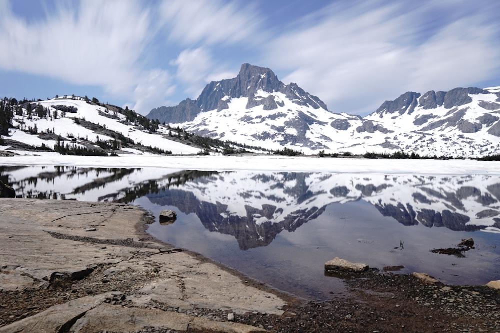 snowy mountain photograph