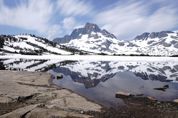 Clouds rushing over the Sierra Nevada mountains of California