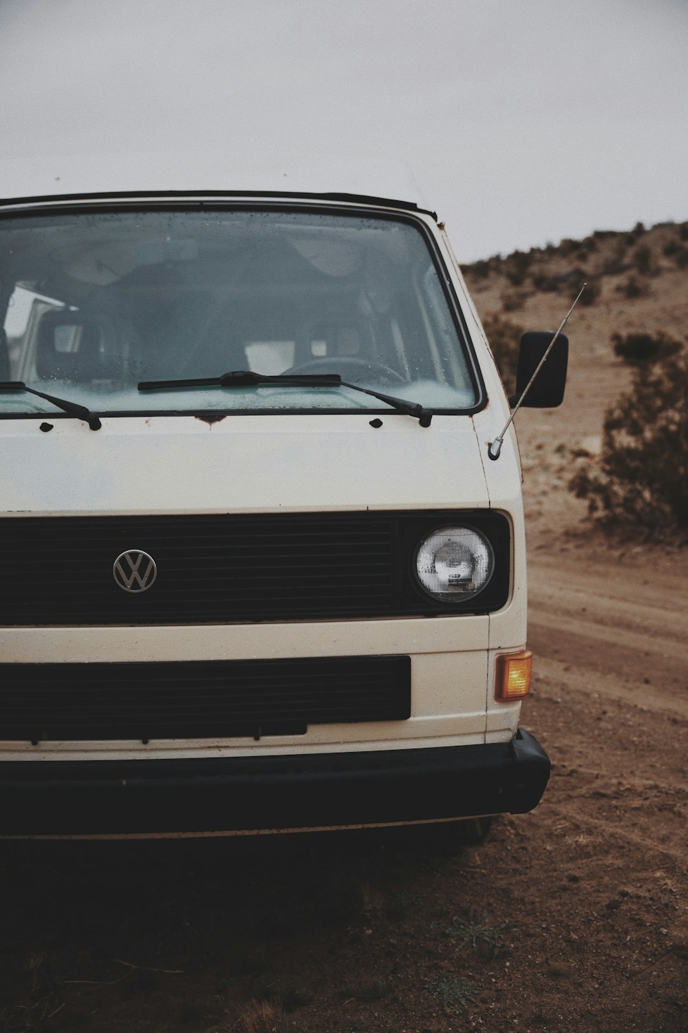 white Volkswagen van