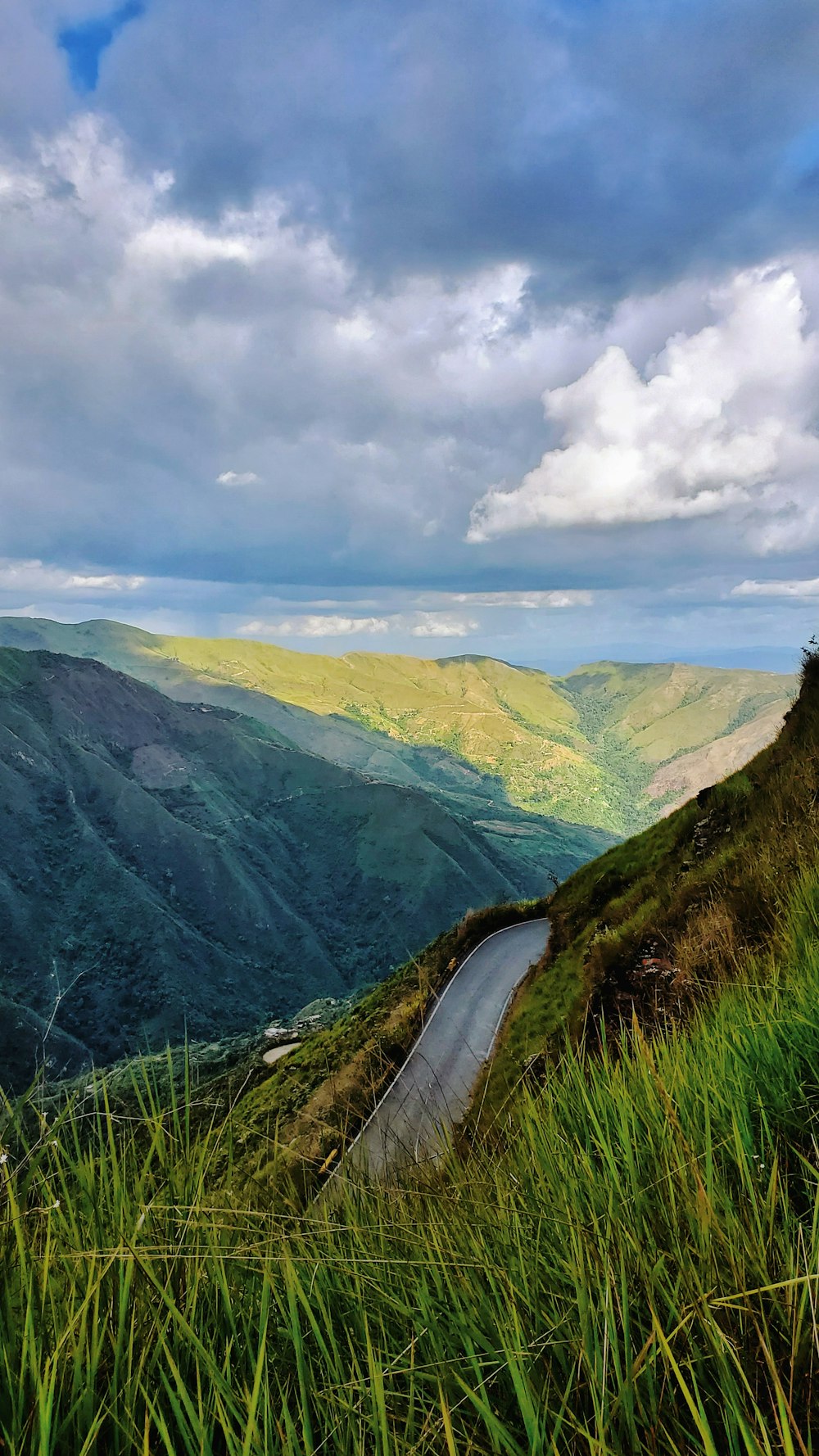 road on mountain during day