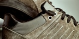 Close-up of performance-casual shoes showcasing their durable materials.