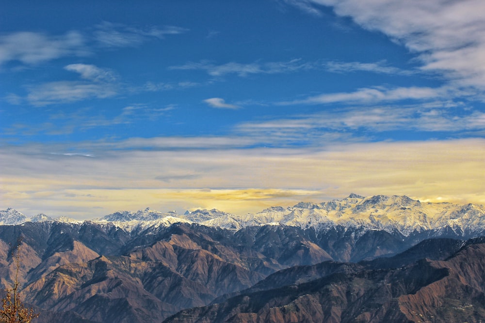 aerial photo of mountains